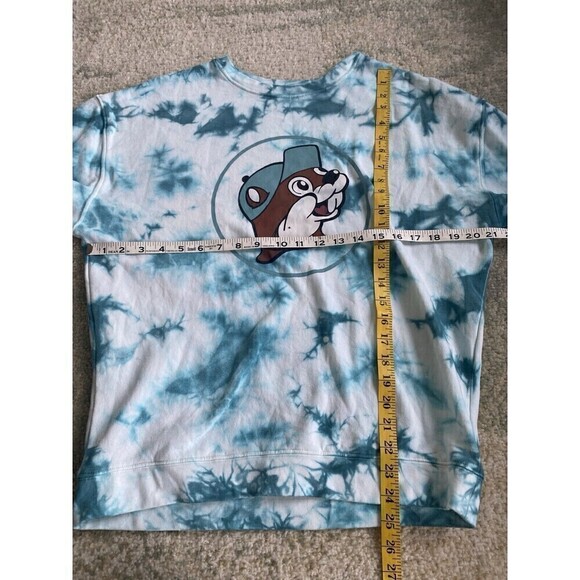 Bucee's Sweatshirt Blue Tie Dye Bucees Sweater Sweatshirt Size Small - Picture 4 of 6